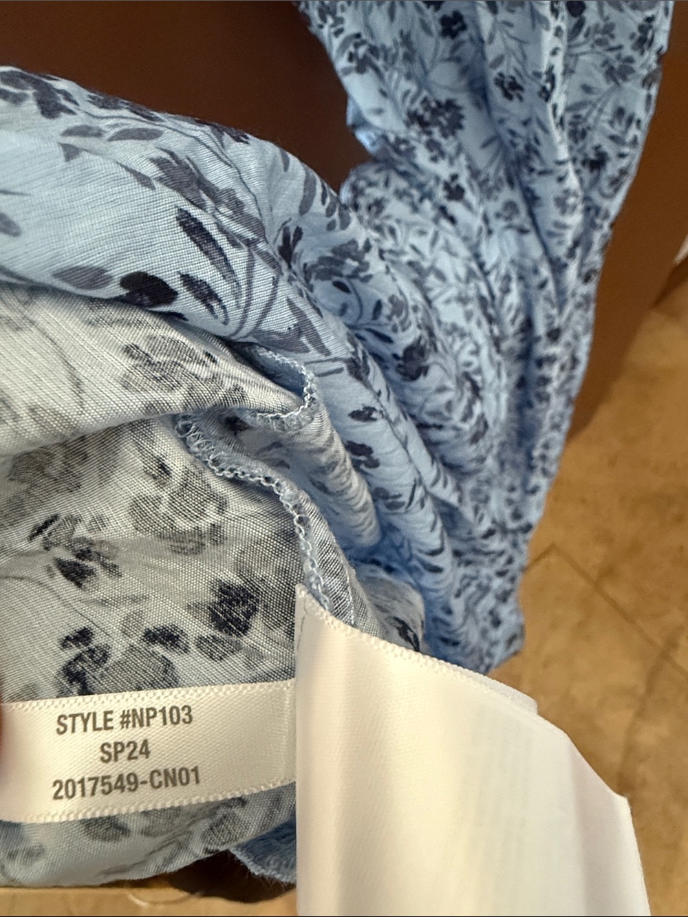 NWT Madewell Blue Floral Print Maxi Sun Dress - Picture 7 of 8